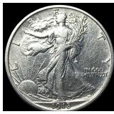 1918-S Silver Walking Liberty Half Dollar NEARLY U