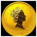 1995 Gold 1/4 oz Australian Nugget $25 SUPERB GEM