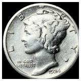1924 Silver Mercury Dime CLOSELY UNCIRCULATED