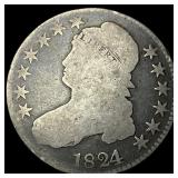 1824 Capped Bust Half Dollar NICELY CIRCULATED