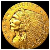 1915 Indian Head Gold $2.50 Quarter Eagle UNCIRCUL