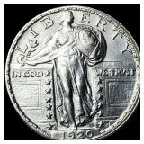 1920-S Silver Standing Liberty Quarter CLOSELY UNC