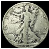 1920-D Silver Walking Liberty Half Dollar  NICELY