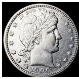 1900-O Silver Barber Quarter CLOSELY UNCIRCULATED