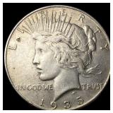 1935 Silver Peace Dollar NEARLY UNCIRCULATED