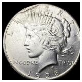 1928 Silver Peace Dollar CLOSELY UNCIRCULATED