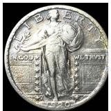 1920-S Silver Standing Liberty Quarter NEARLY  UN