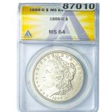 1888-O Morgan Silver Dollar ANACS MS64