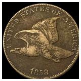 1858 Flying Eagle Cent NEARLY UNCIRCULATED