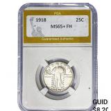 1918 Standing Liberty Quarter PGA MS65+ FH