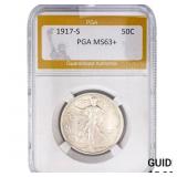 1917-S Standing Liberty Half Dollar PGA MS63+