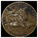 1858 Flying Eagle Cent NEARLY UNCIRCULATED