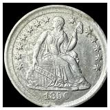 1856 Silver Seated Liberty Half Dime HIGH  GRADE