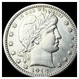 1914 Barber Silver Quarter CLOSELY  UNCIRCULATED