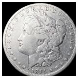 1891-O Silver Morgan Dollar LIGHTLY CIRCULATED