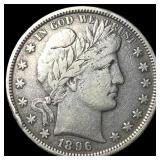 1896 Silver Barber Half Dollar NEARLY UNCIRCULATED