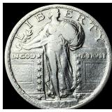 1921 Silver Standing Liberty Quarter LIGHTLY CIRCU