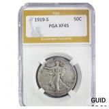 1919-S Walking Liberty Half Dollar PGA XF45