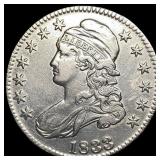 1833 Capped Bust Half Dollar NEARLY UNCIRCULATED