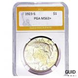1923-S Silver Peace Dollar PGA MS63+