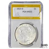 1923-D Silver Peace Dollar PGA MS63