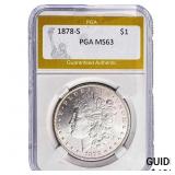 1878-S Morgan Silver Dollar PGA MS63