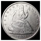 1875-CC Silver Half Dollar NEARLY UNCIRCULATED