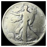 1921-S Silver Walking Liberty Half Dollar LIGHTLY
