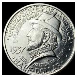 1937 Silver Half Dollar Roanoke Commemorative CHOI