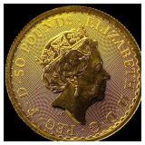 2021 Gold 1/2 oz Britannia Â£50 GEM PROOF