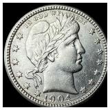 1904 Silver Barber Quarter UNCIRCULATED