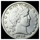 1914-D Silver Barber Quarter ABOUT UNCIRCULATED