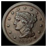 1849 Braided Hair Large Cent CLOSELY UNCIRCULATED