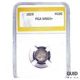 1829 Capped Bust Half Dime PGA MS63+