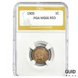 1905 Indian Head Cent PGA MS66 RED