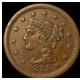 1853 Braided Hair Large Cent CHOICE AU