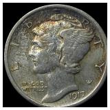 1917 Mercury Dime CHOICE AU