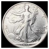 1917-S Silver Walking Liberty Half Dollar  NEARLY