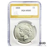 1926 Silver Peace Dollar PGA MS66
