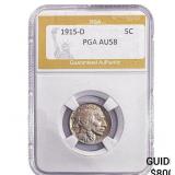 1915-D Buffalo Nickel PGA AU58