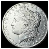 1897 Silver Morgan Dollar NEARLY UNCIRCULATED