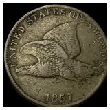 1857 Copper-Nickel Flying Eagle Cent ABOUT UNCIRCU