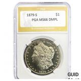 1879-S Morgan Silver Dollar PGA MS66 DMPL