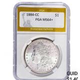 1884-CC Morgan Silver Dollar PGA MS64+