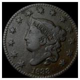1833 Coronet Head Large Cent CLOSELY  UNCIRCULATE
