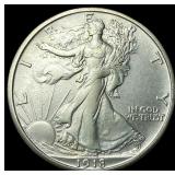 1918-S Silver Walking Liberty Half Dollar  CLOSEL