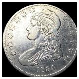 1834 Capped Bust Half Dollar 50C NEARLY UNCIRCULAT