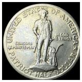 1925 Silver Lexington-Concord Half Dollar CLOSELY