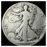 1916-D Silver Walking Liberty Half Dollar LIGHTLY