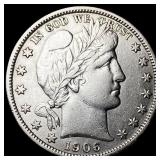 1906-S Silver Barber Half Dollar CHOICE AU